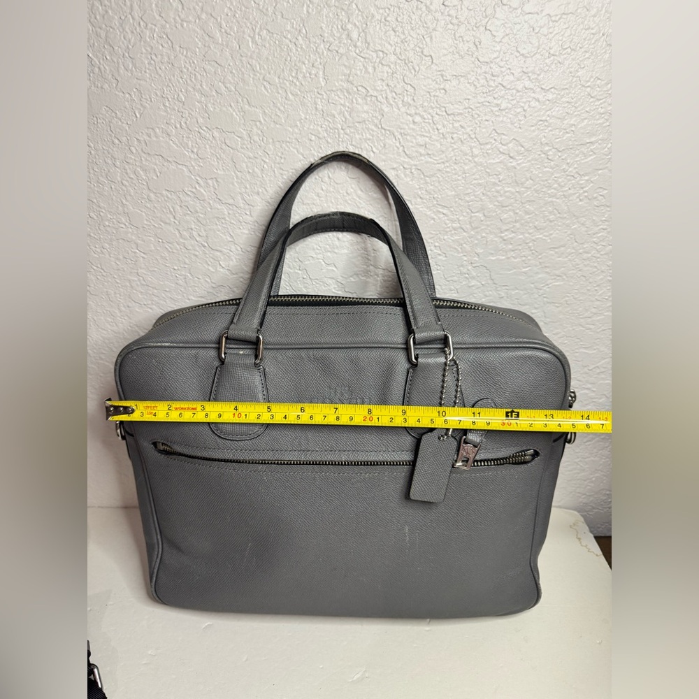 Coach Kennedy Briefcase Grey Saffiano Leather - Picture 3 of 15
